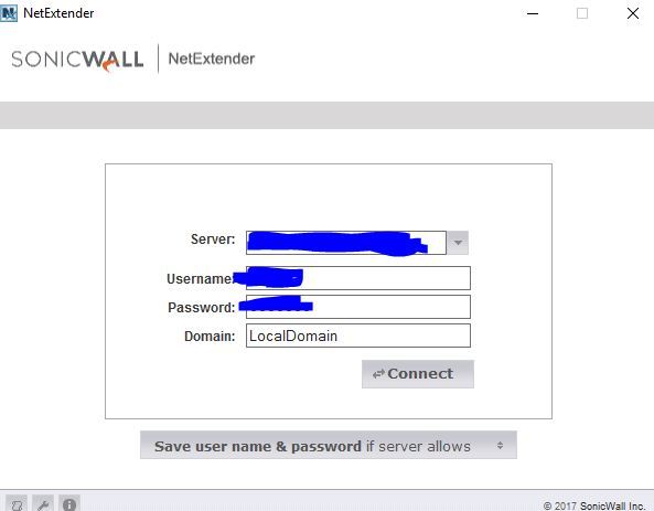 dell sonicwall netextender windows 10